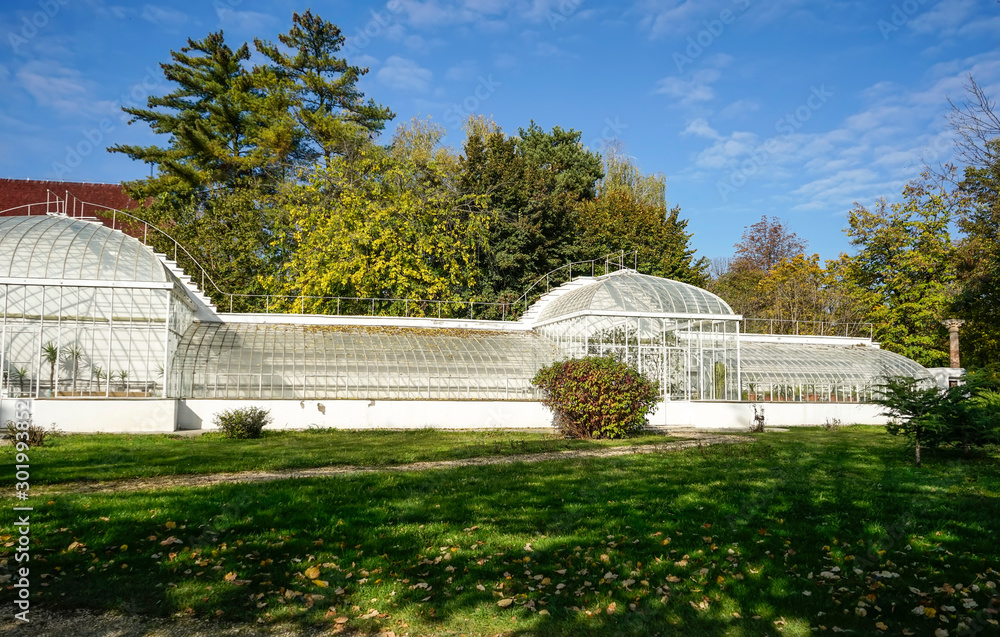 Beautiful greenhouse built by french architects at the Mogosoaia royal domain near Bucharest City, Romania Beautiful greenhouse built by french architects at the Mogosoaia royal domain near Bucharest City, Romania