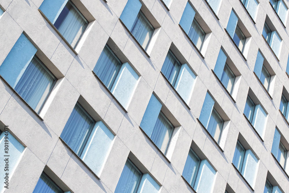Beautiful modern building with windows for the background, copy space Beautiful modern building with windows for the background, copy space