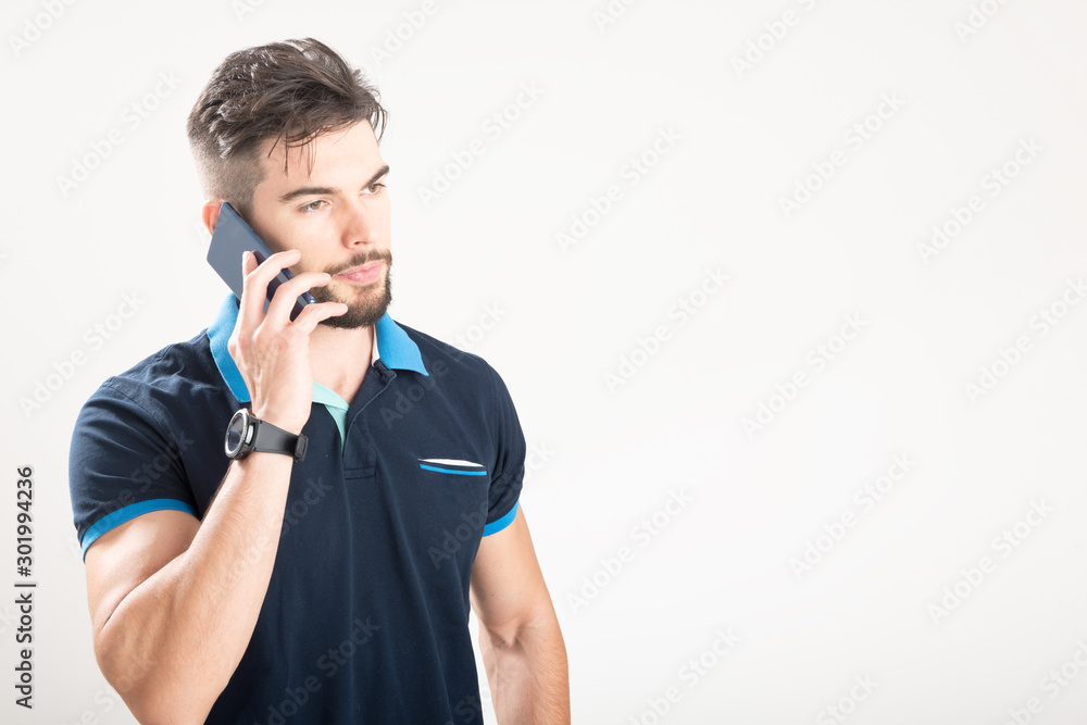 Guy talking on the phone Guy talking on the phone