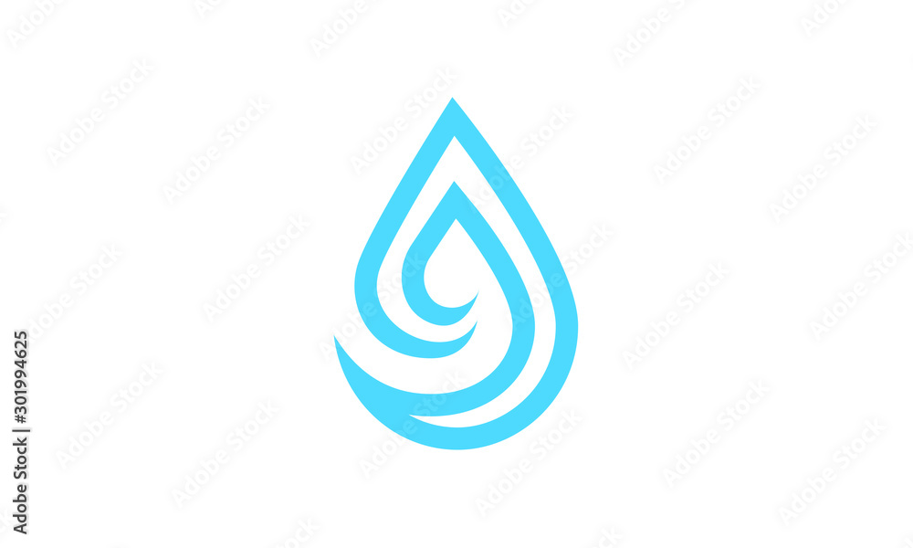 Abstract water drop logo sign symbol on white background, Waterdrop Logo design template. Natural Drop Water Spa Logo Template Illustration Design Abstract water drop logo sign symbol on white background, Waterdrop Logo design template. Natural Drop Water Spa Logo Template Illustration Design