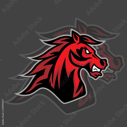 Wallpaper Mural horse head mascot logo vector design template Torontodigital.ca