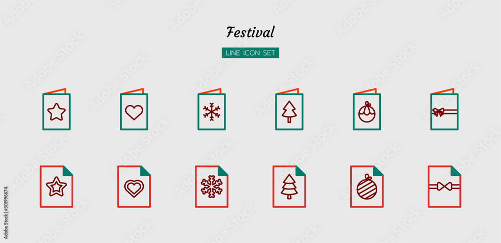 line icon symbol set, festival celebration, christmas, new year, card, Isolated flat outline vector design line icon symbol set, festival celebration, christmas, new year, card, Isolated flat outline vector design