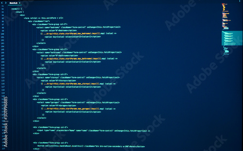 Fotografie, Obraz Lines of java coding on computer screen