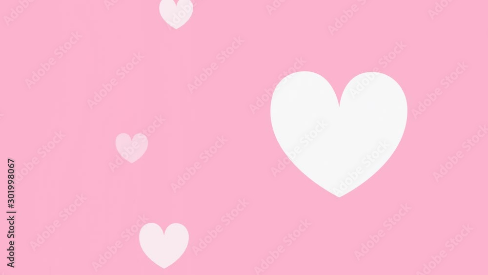 Animation of multi-colored hearts rising up. Animation of multi-colored hearts rising up.