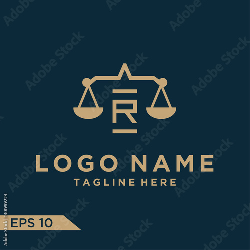 Logo design law Inspiration for companies from the initial letters logo R icon