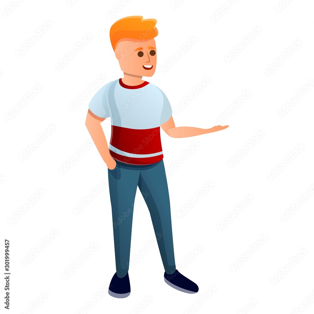 Boy ready for excursion icon. Cartoon of boy ready for excursion vector icon for web design isolated on white background Boy ready for excursion icon. Cartoon of boy ready for excursion vector icon for web design isolated on white background