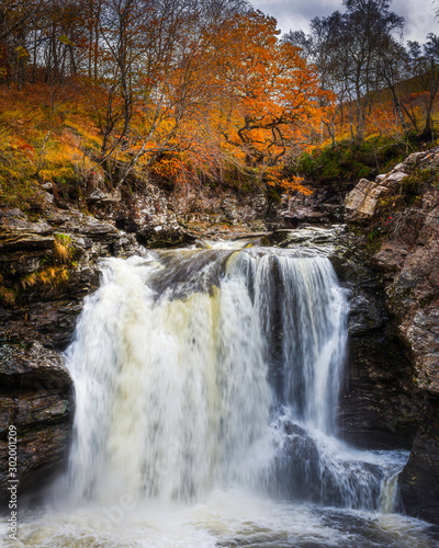 Falloch falls in autumn