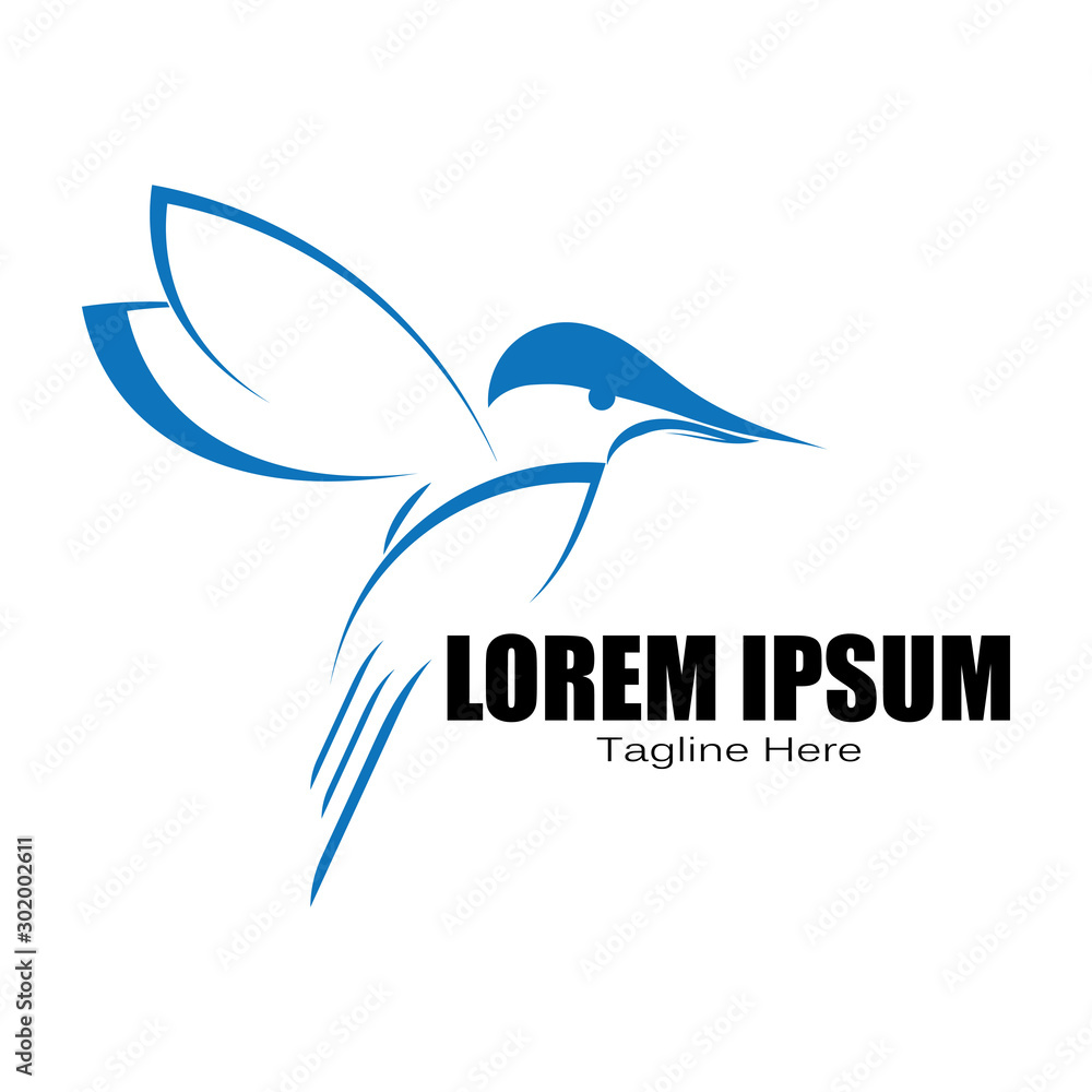 Obraz premium bird logo vector icon design template