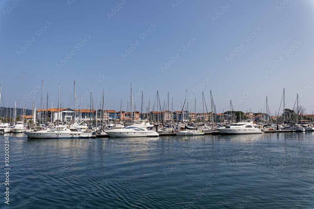 23 JUL 2019 - Hendaye, Basque Country, France - Sokoburu harbour 23 JUL 2019 - Hendaye, Basque Country, France - Sokoburu harbour