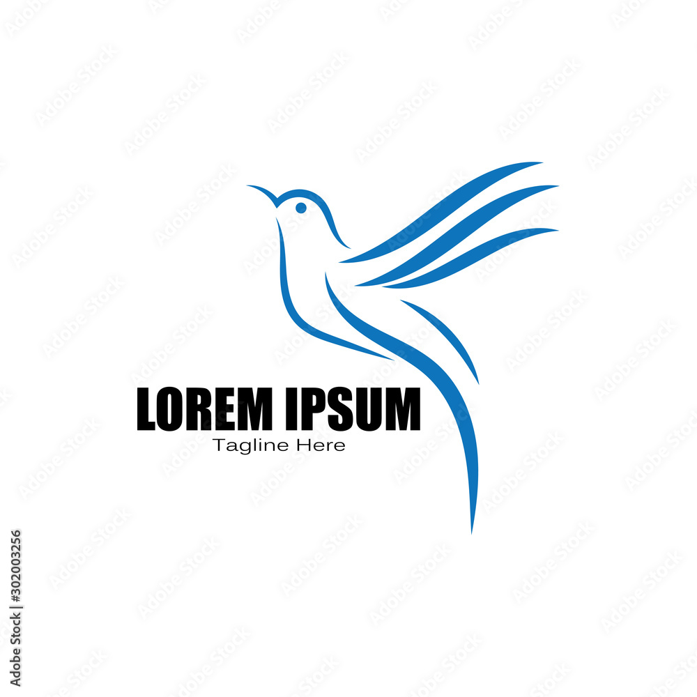 Fototapeta premium bird logo vector icon design template