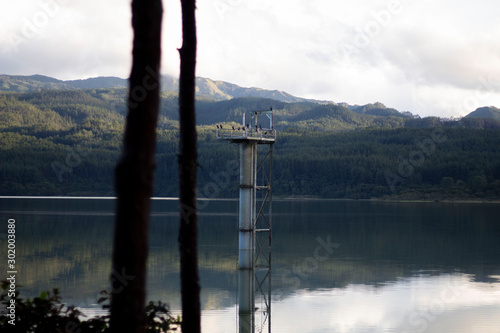 Lake and mountains