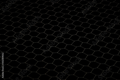Dark hexagonal honeycomb shaped background