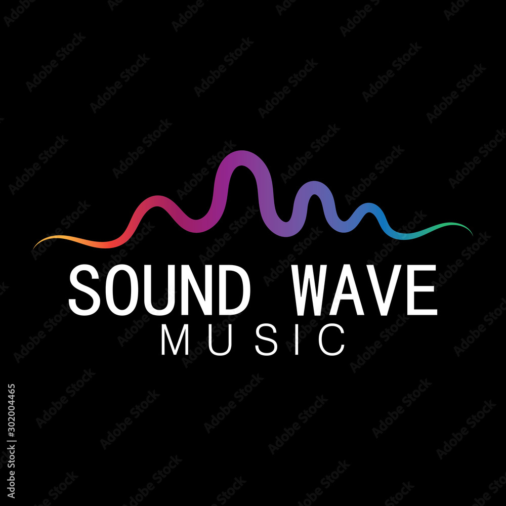 Sound waves vector illustration Sound waves vector illustration