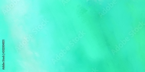 abstract diffuse texture painting with turquoise, pale turquoise and aqua marine color and space for text. can be used for cover design, poster, advertising