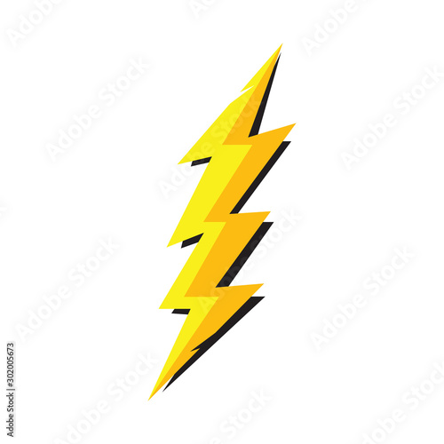 lightning thunderbolt electricity logo design template