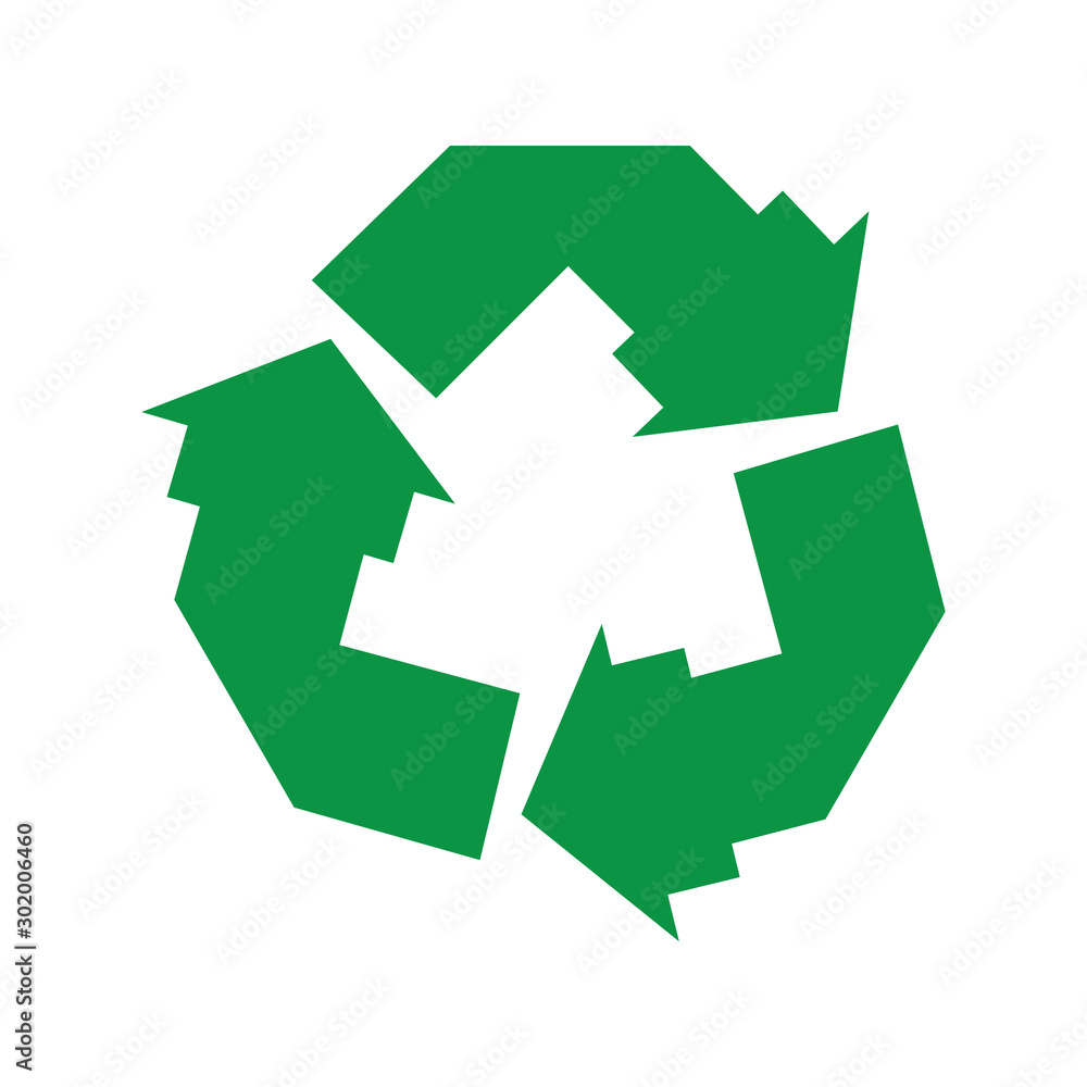green arrow recycle logo vector icon template green arrow recycle logo vector icon template