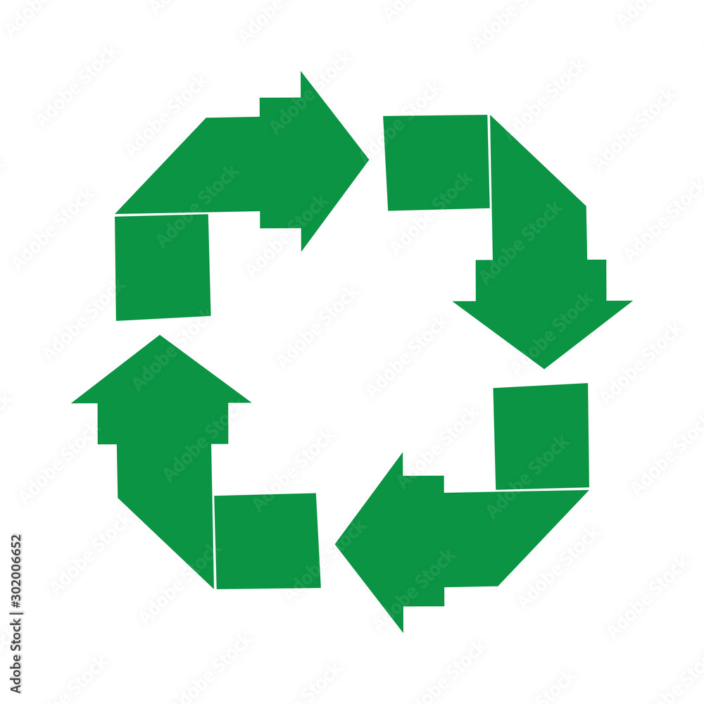 green arrow recycle logo vector icon template green arrow recycle logo vector icon template