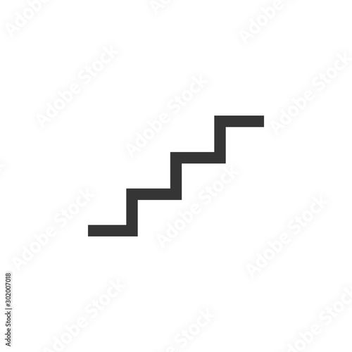 Stairs Up Icon Vector Illustration photo