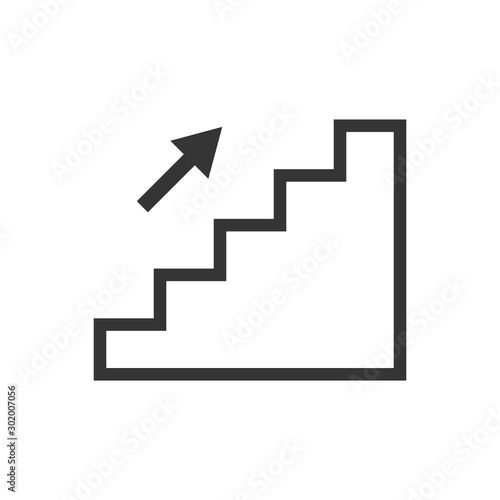 Stairs Up Icon Vector Illustration