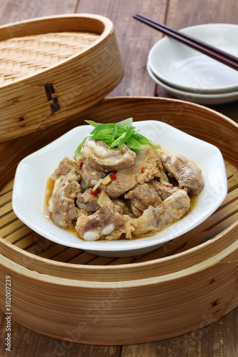 steamed pork ribs with fermented bean curd, chinese cuisine photo