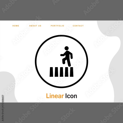 Zebra Crossing Icon For Your Design,websites and projects.