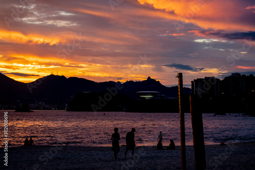 Vista da Praia de Icaraí, Niterói, Rio de Janeiro, Brasil photo