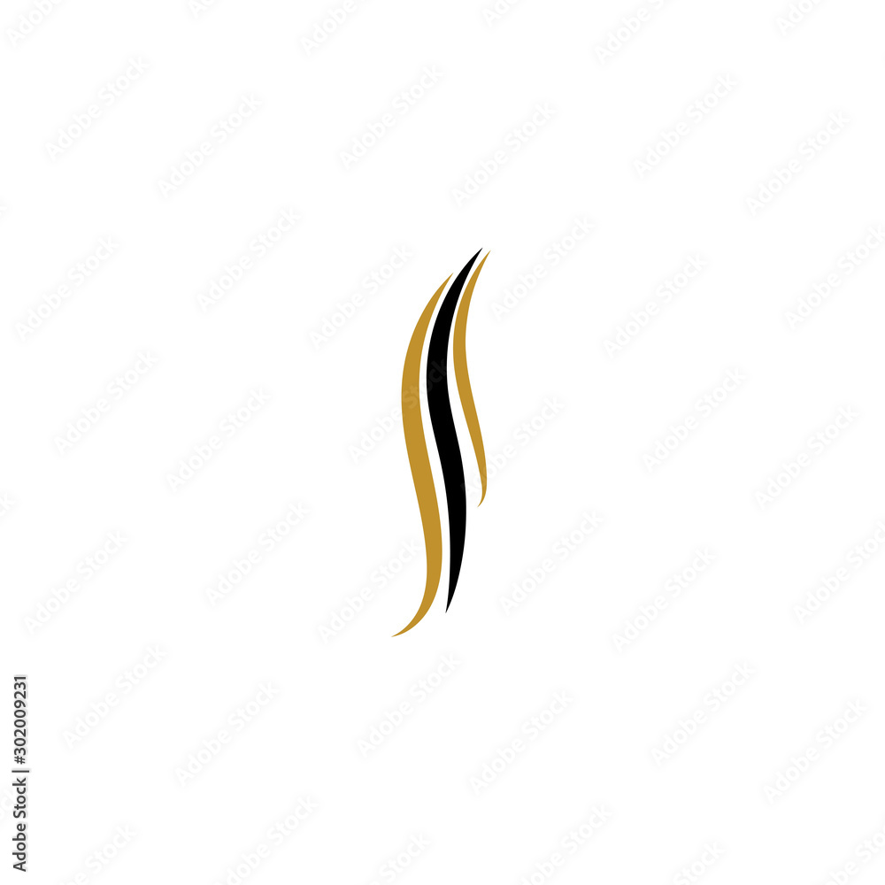 hair wave logo vector icon template - Vector hair wave logo vector icon template - Vector