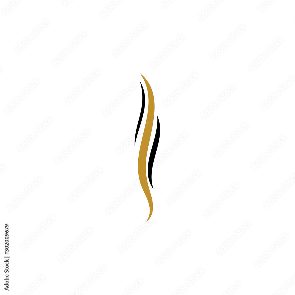 hair wave logo vector icon template - Vector hair wave logo vector icon template - Vector