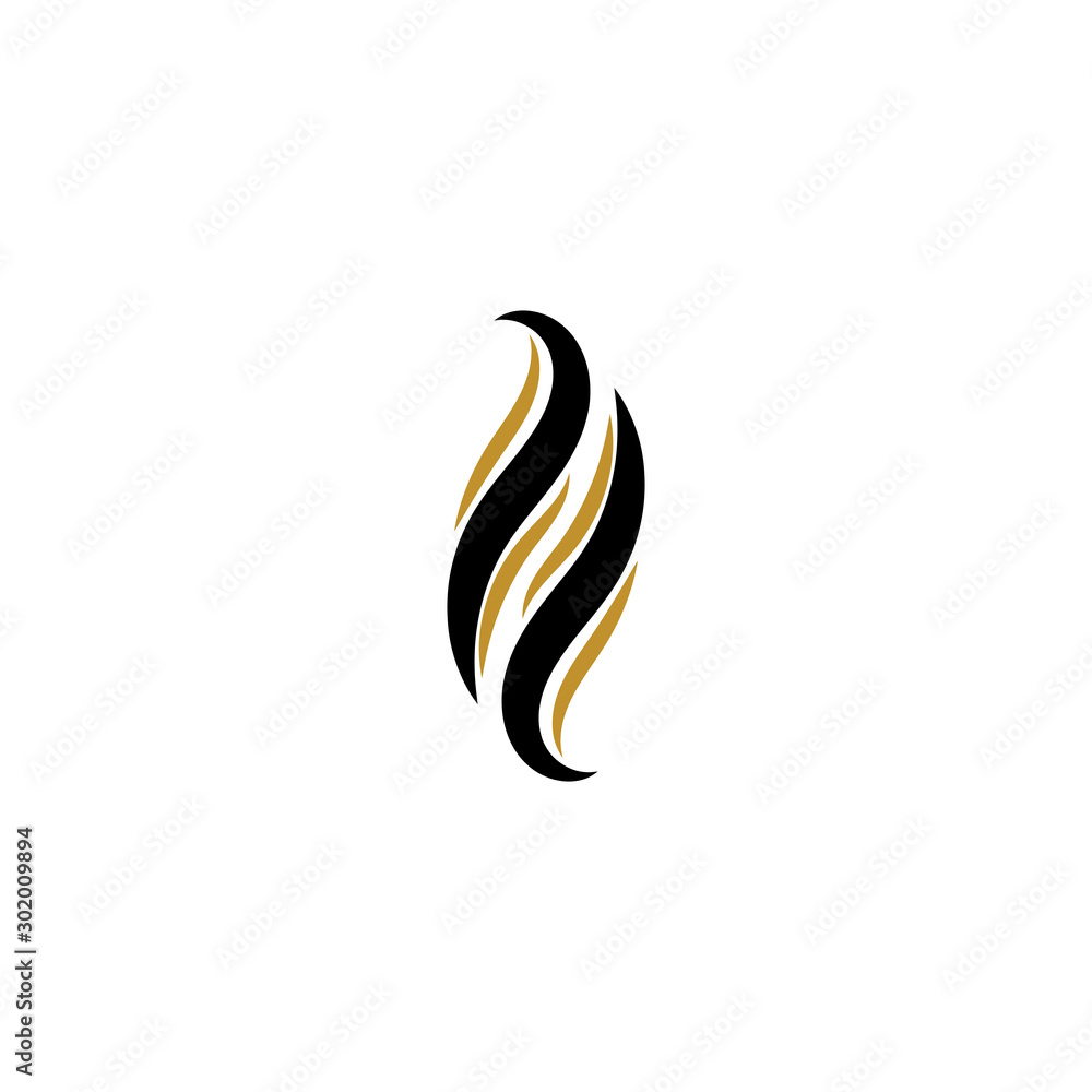 hair wave logo vector icon template - Vector hair wave logo vector icon template - Vector
