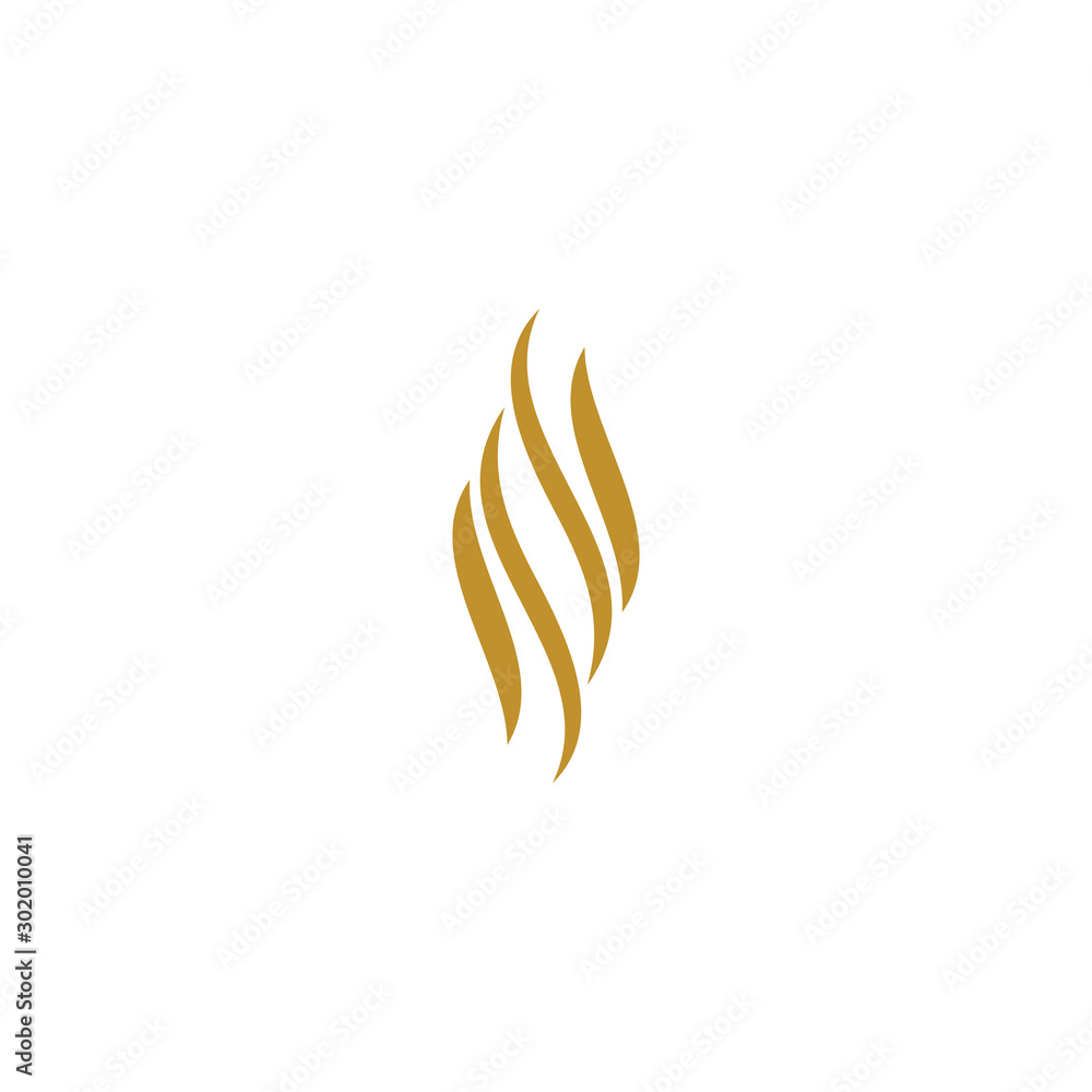 hair wave logo vector icon template - Vector hair wave logo vector icon template - Vector