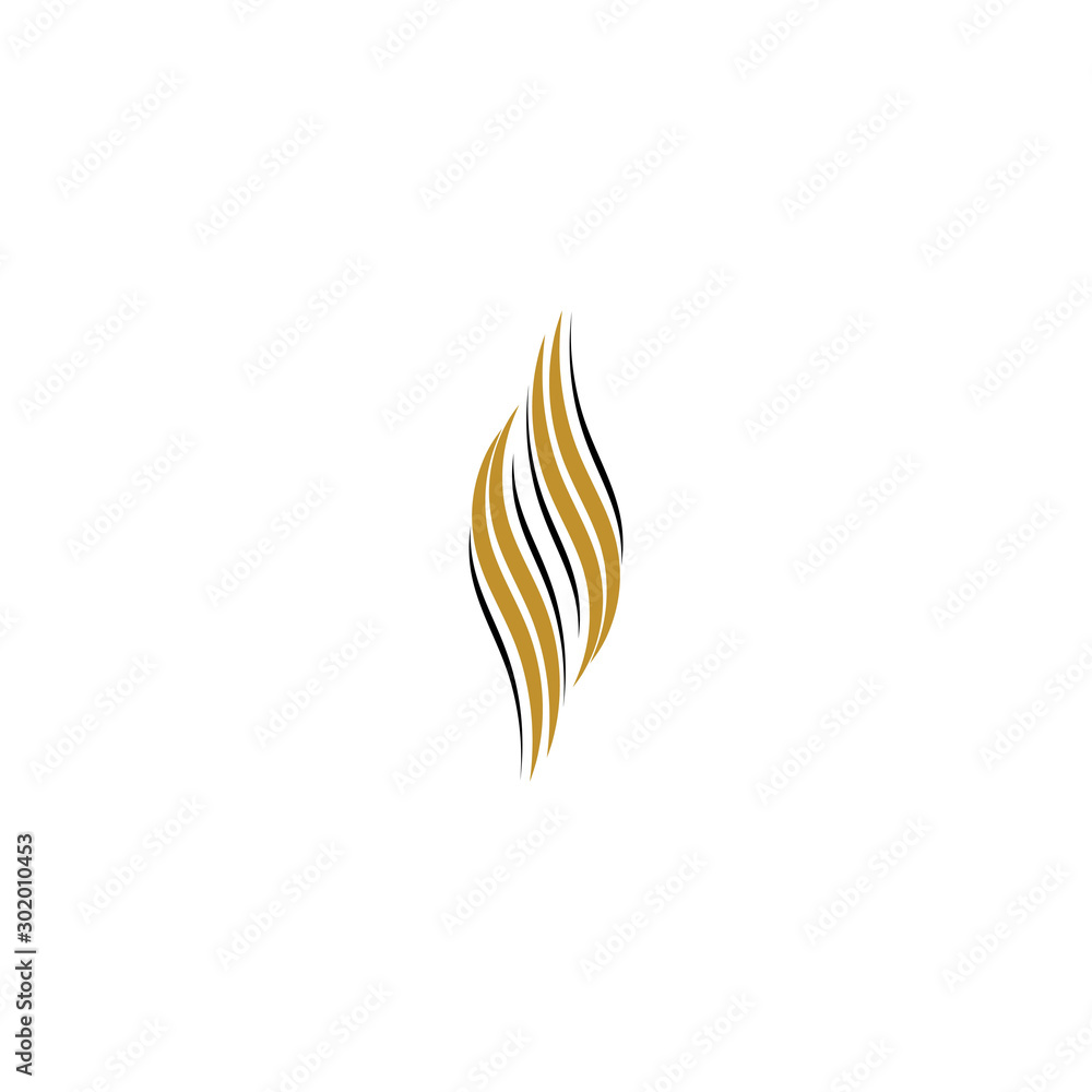 hair wave logo vector icon template - Vector hair wave logo vector icon template - Vector