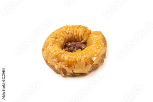 Tasty baklava isolated on white background.