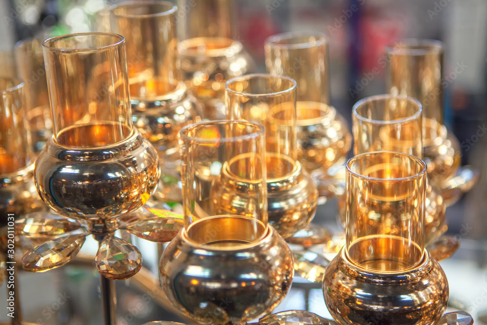 Obraz premium glass objects on the showcase