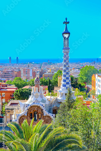 Park Guell in Barcelona, Spain