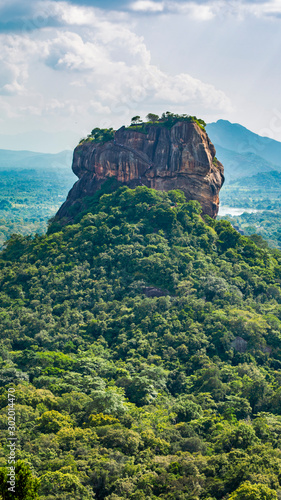 Lion Rock from top of Pidurangala in Sigiriya, Sri Lanka