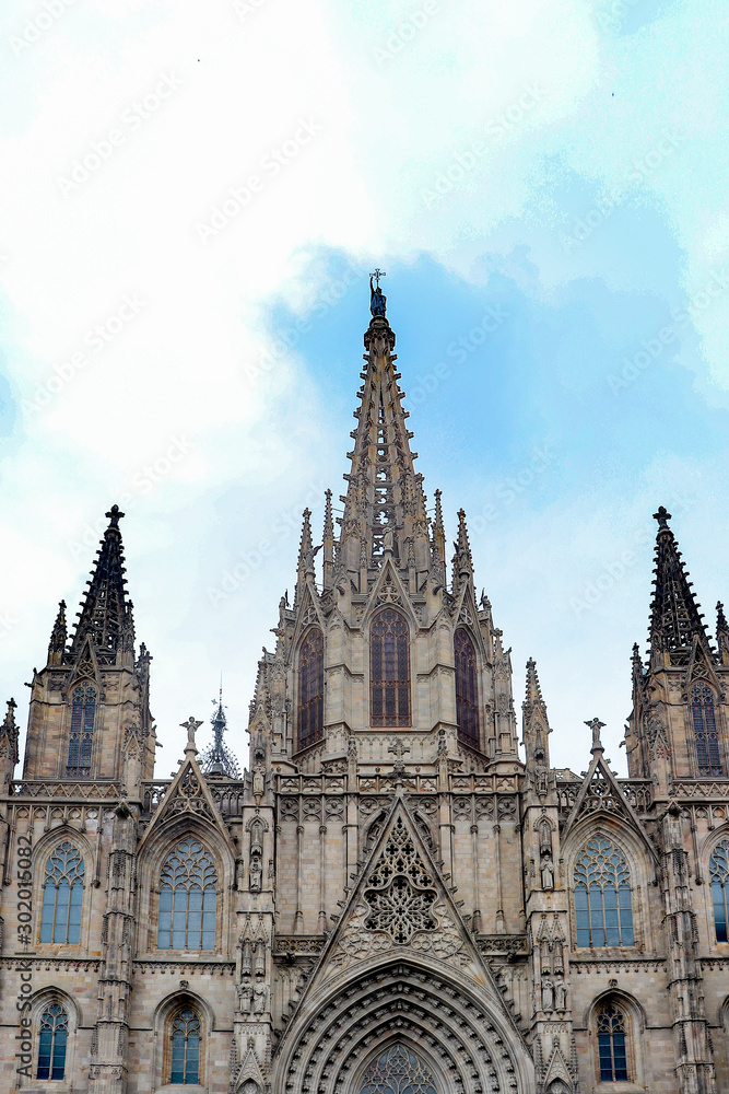Fototapeta premium The cathedral of Barcelona