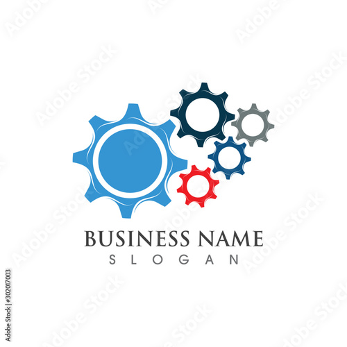 Gear Logo Template vector icon illustration
