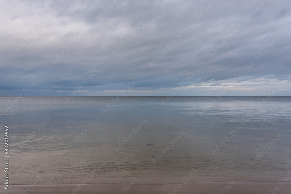 Baltic Sea Beach in November on a Cloudy Day