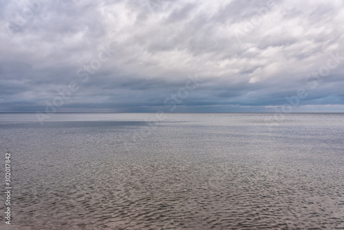 Baltic Sea Beach in November on a Cloudy Day