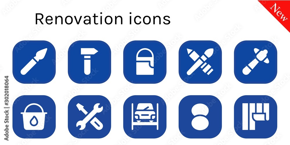 renovation icon set