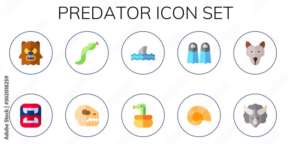 predator icon set