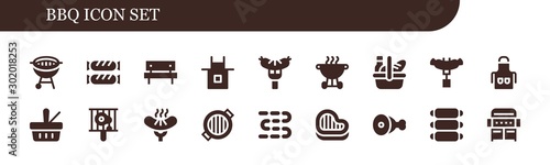 bbq icon set