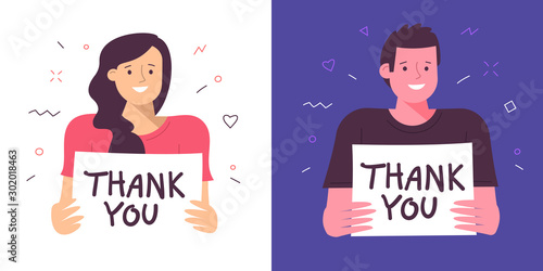 Concept of Saying Thank You