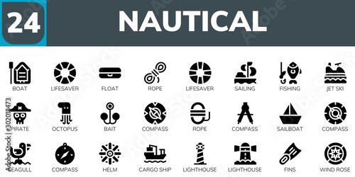nautical icon set