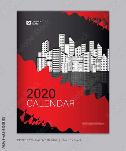 Cover calendar 2020 red template-3