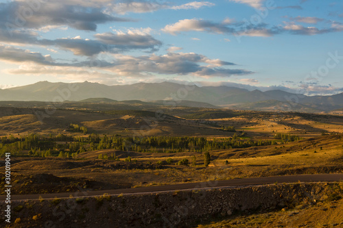 sunset in the mountains