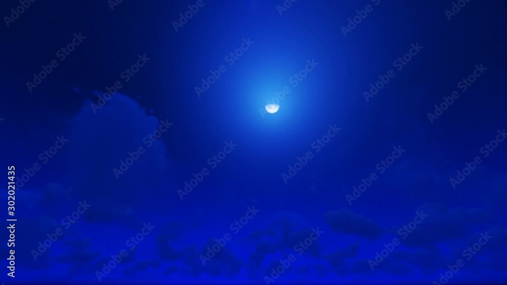 Timelapse night to day from full moon on starry sky to afternoon, 4K Timelapse night to day from full moon on starry sky to afternoon, 4K