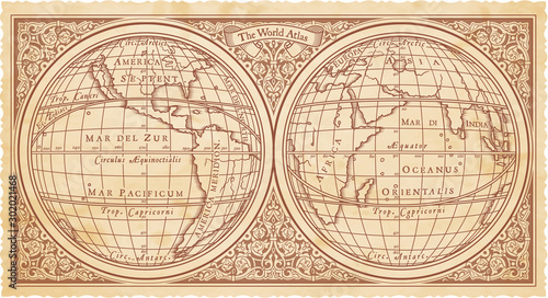 Vector replica of the old map