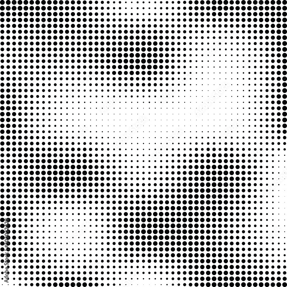 Abstract halftone dotted background. Monochrome pattern with dot and circles.  Vector modern pop art texture for posters, sites, business cards, cover postcards, interior design, labels, stickers.