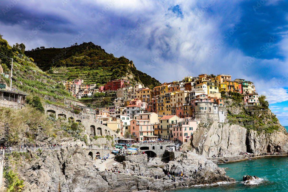 Exploring the coastal village of Manarola,  which is a small village in the Liguria region of Italy known as Cinque Terra